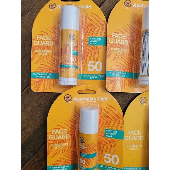 AUSTRALIAN GOLD FACE GUARD SUNSCREEN STICK SPF 50 0.5 OZ LOT OF 4 - Picture 2 of 6